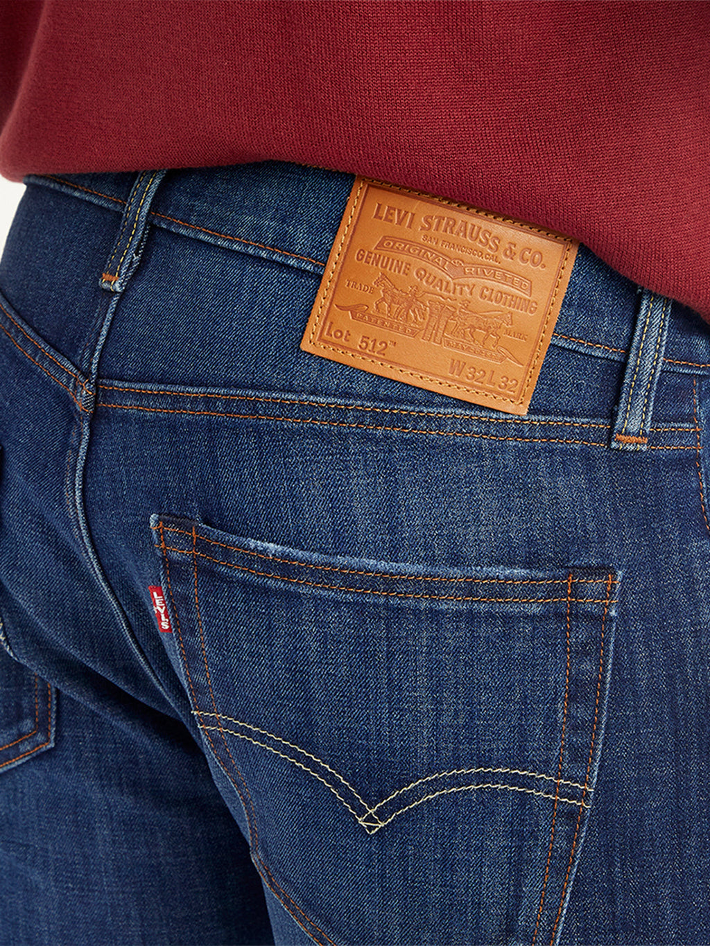 Men's 512 Blue Slim Tapered Fit Mid Rise Jeans