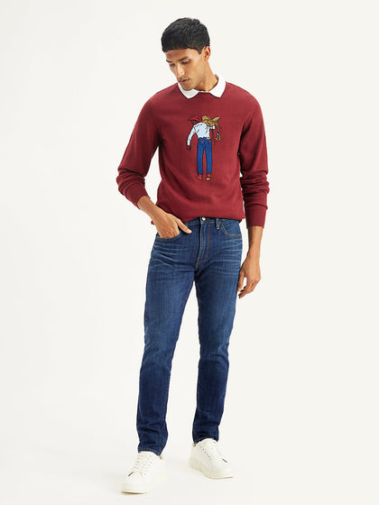 Men's 512 Blue Slim Tapered Fit Mid Rise Jeans