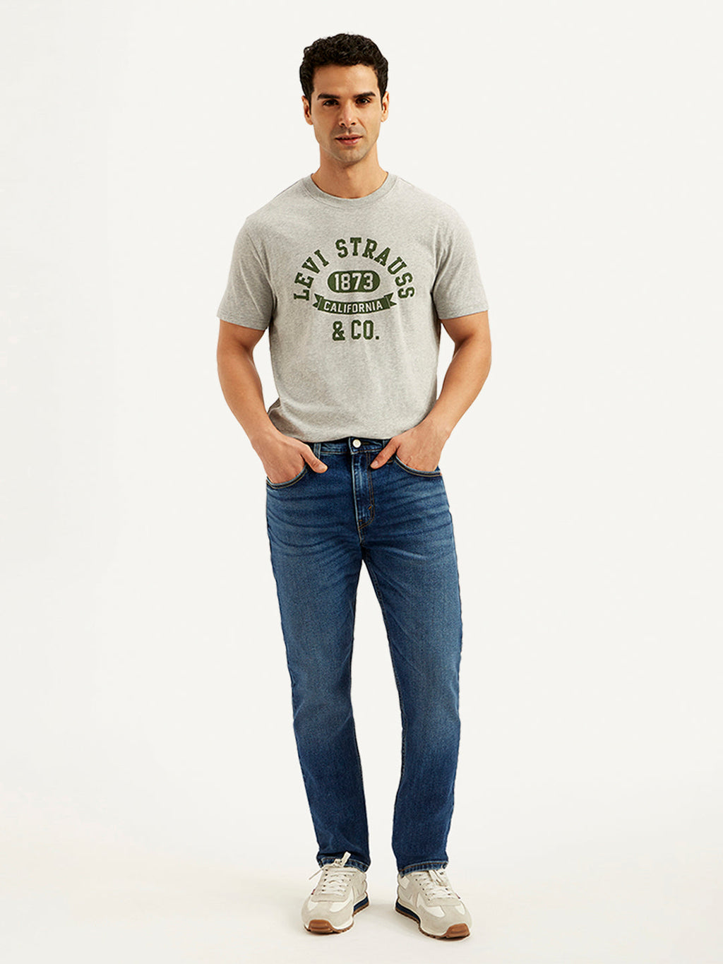 Men's 512 Blue Slim Tapered Fit Mid Rise Jeans