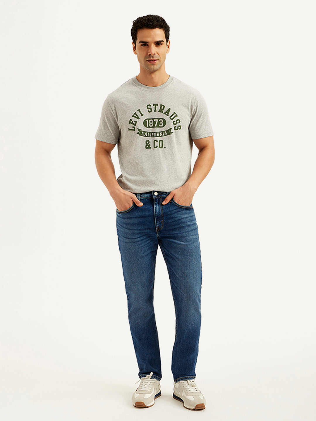 Men's 512 Blue Slim Tapered Fit Mid Rise Jeans