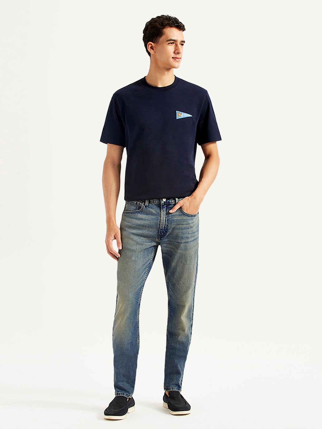 Men's 512 Blue Slim Tapered Fit Mid Rise Jeans