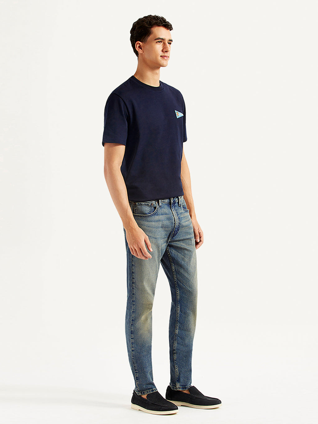 Men's 512 Blue Slim Tapered Fit Mid Rise Jeans