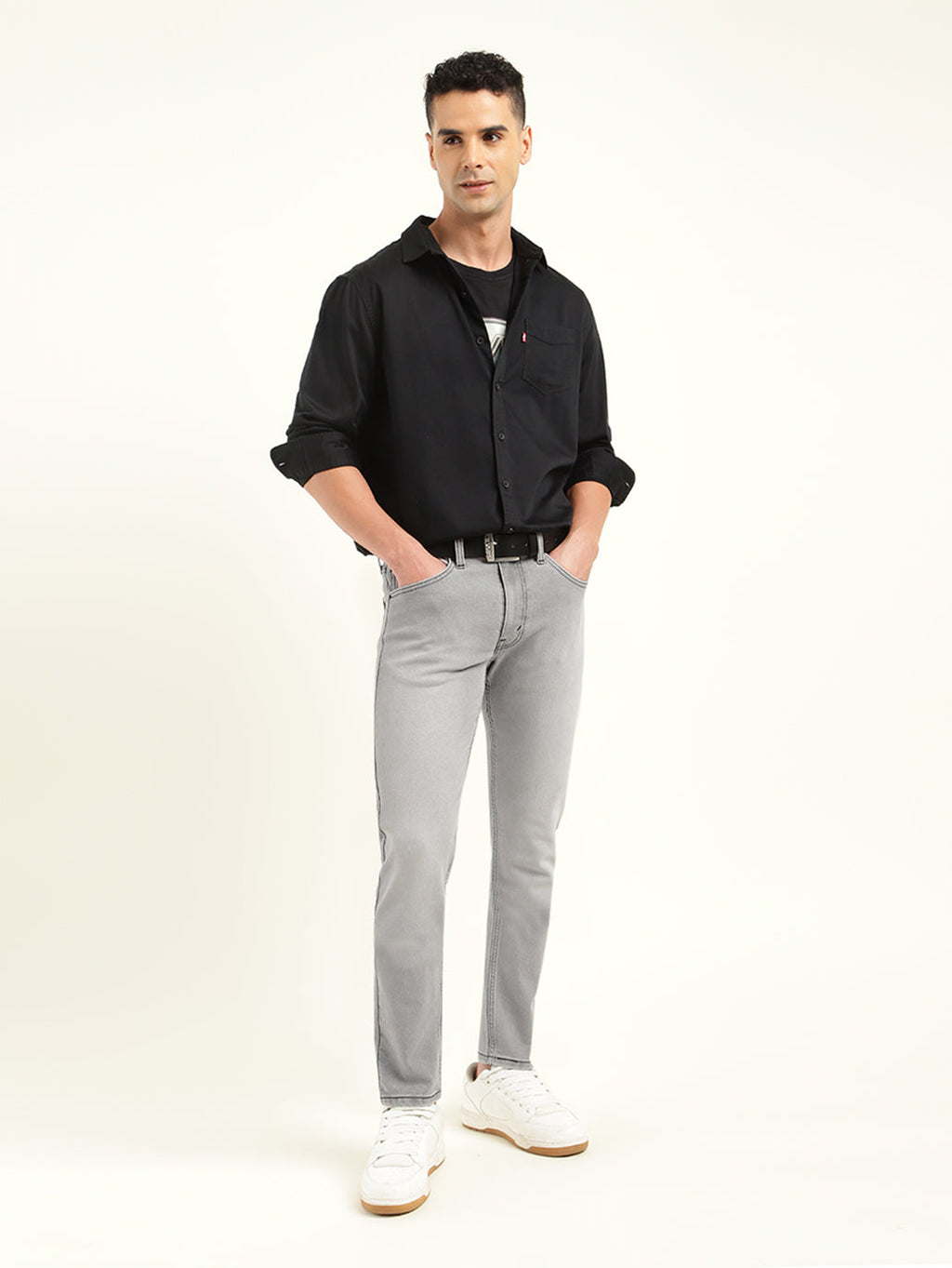 Men's 512 Grey Slim Tapered Fit Mid Rise Jeans