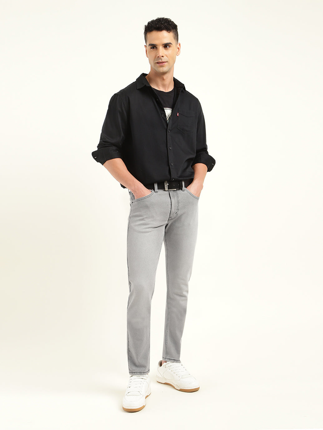 Men's 512 Grey Slim Tapered Fit Mid Rise Jeans