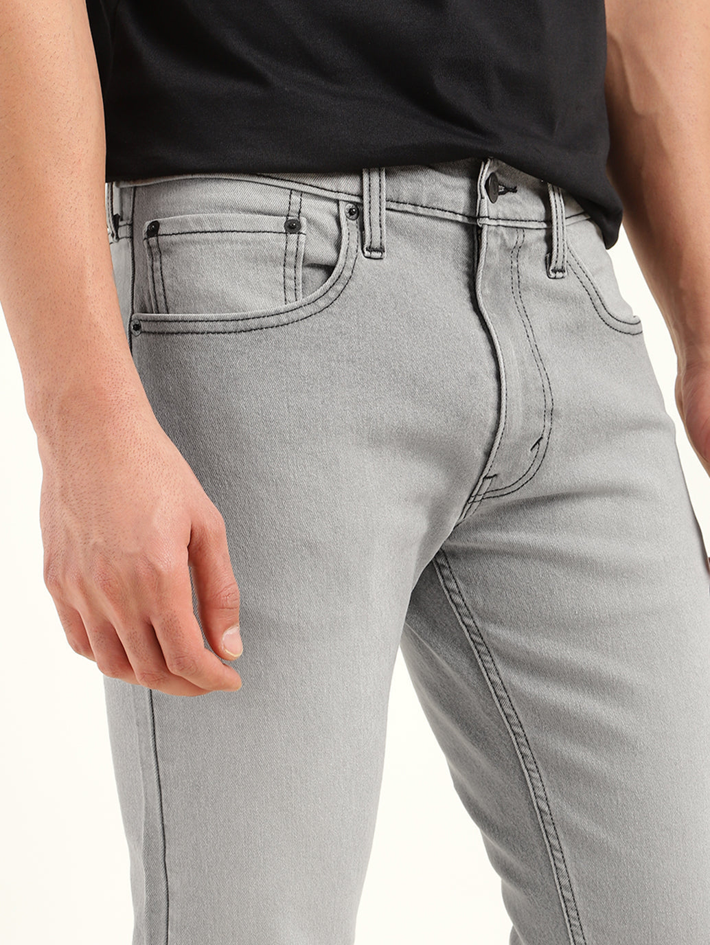 Men's 512 Grey Slim Tapered Fit Mid Rise Jeans