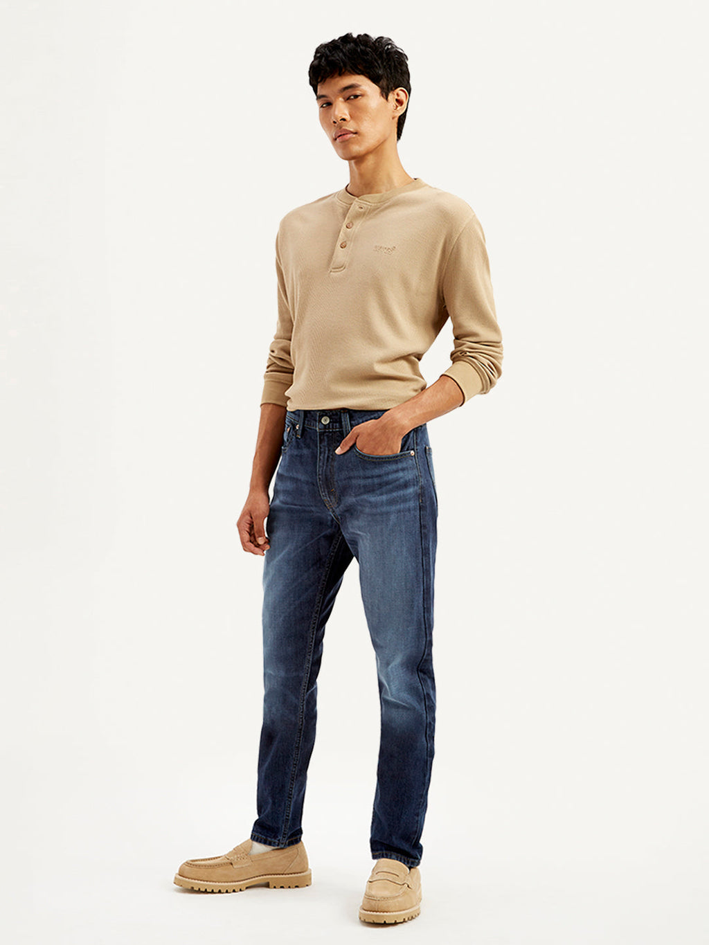 Men's 512 Blue Slim Tapered Fit Mid Rise Jeans