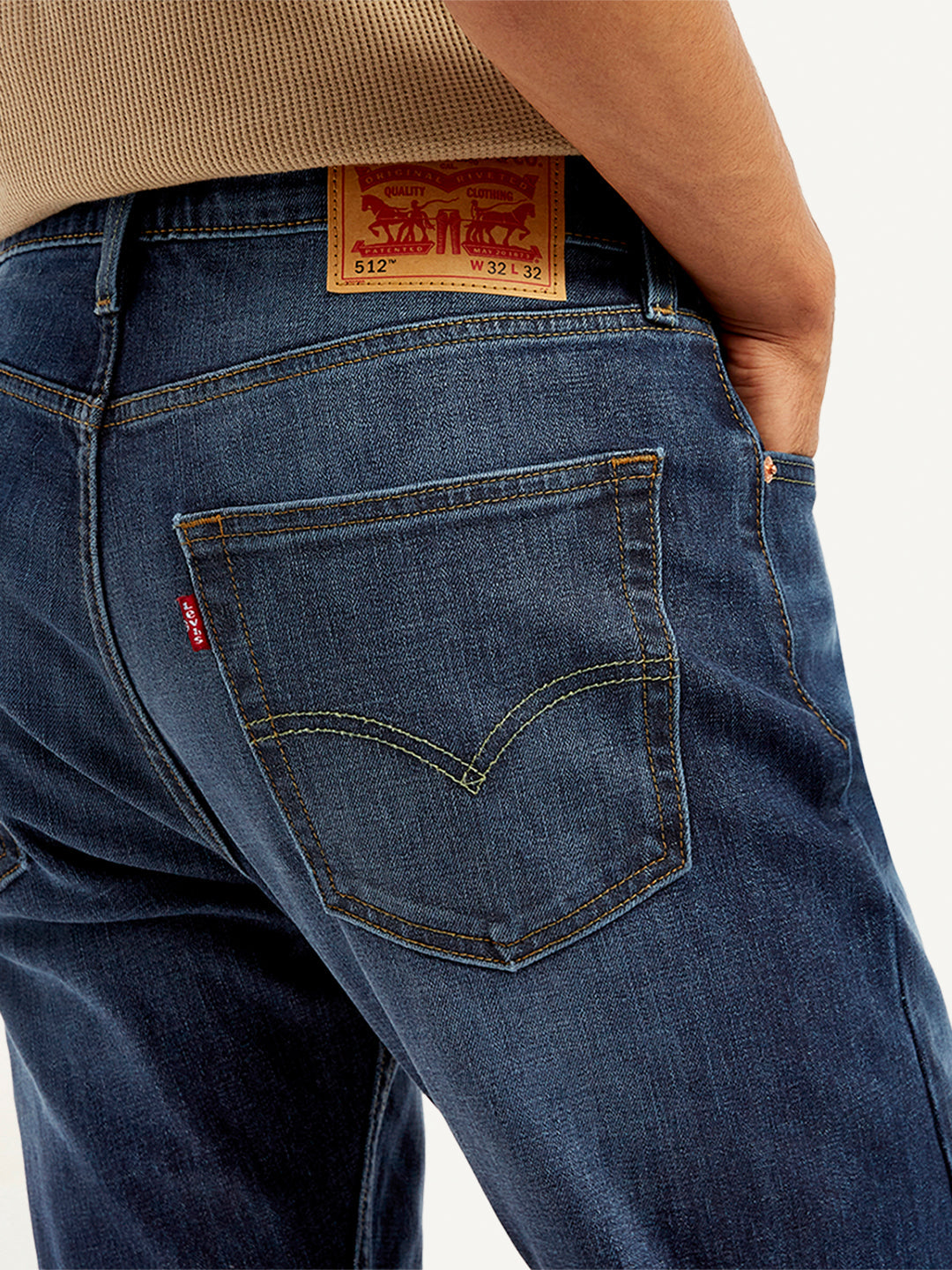 Men's 512 Blue Slim Tapered Fit Mid Rise Jeans
