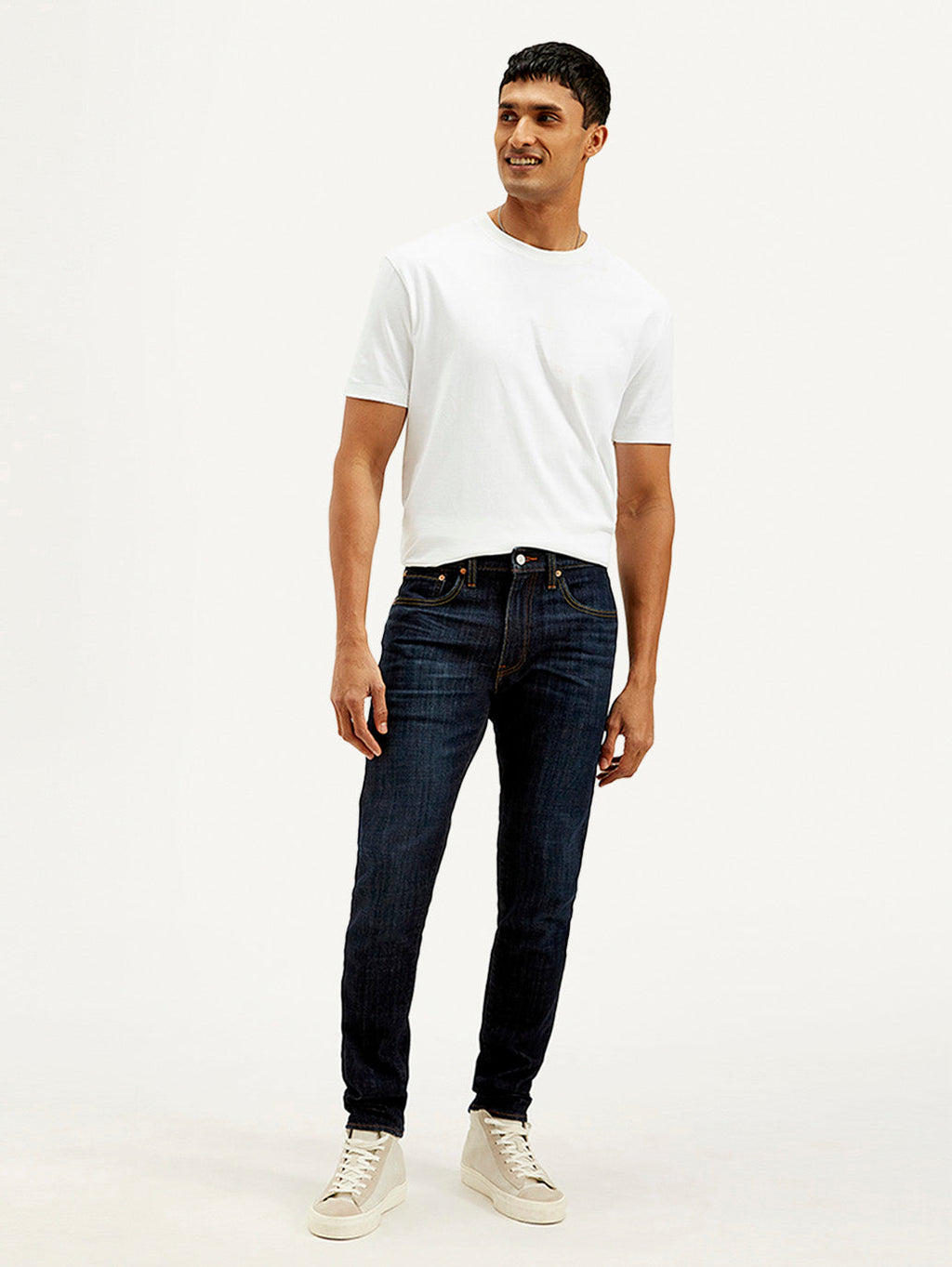 Men's 512 Navy Blue Slim Tapered Fit Mid Rise Jeans