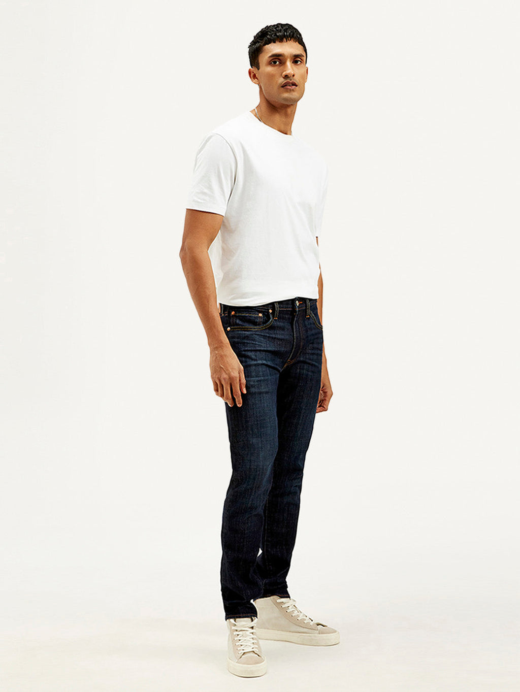 Men's 512 Navy Blue Slim Tapered Fit Mid Rise Jeans