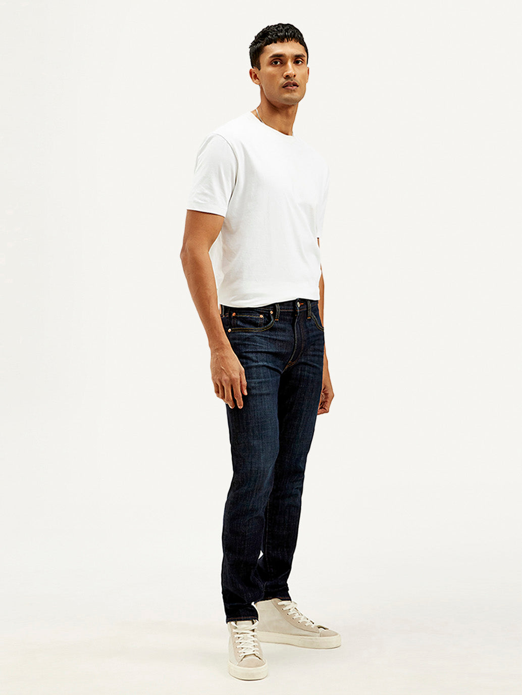 Men's 512 Navy Blue Slim Tapered Fit Mid Rise Jeans
