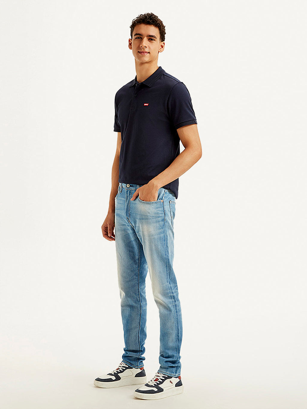 Men's 512 Blue Slim Tapered Fit Mid Rise Jeans