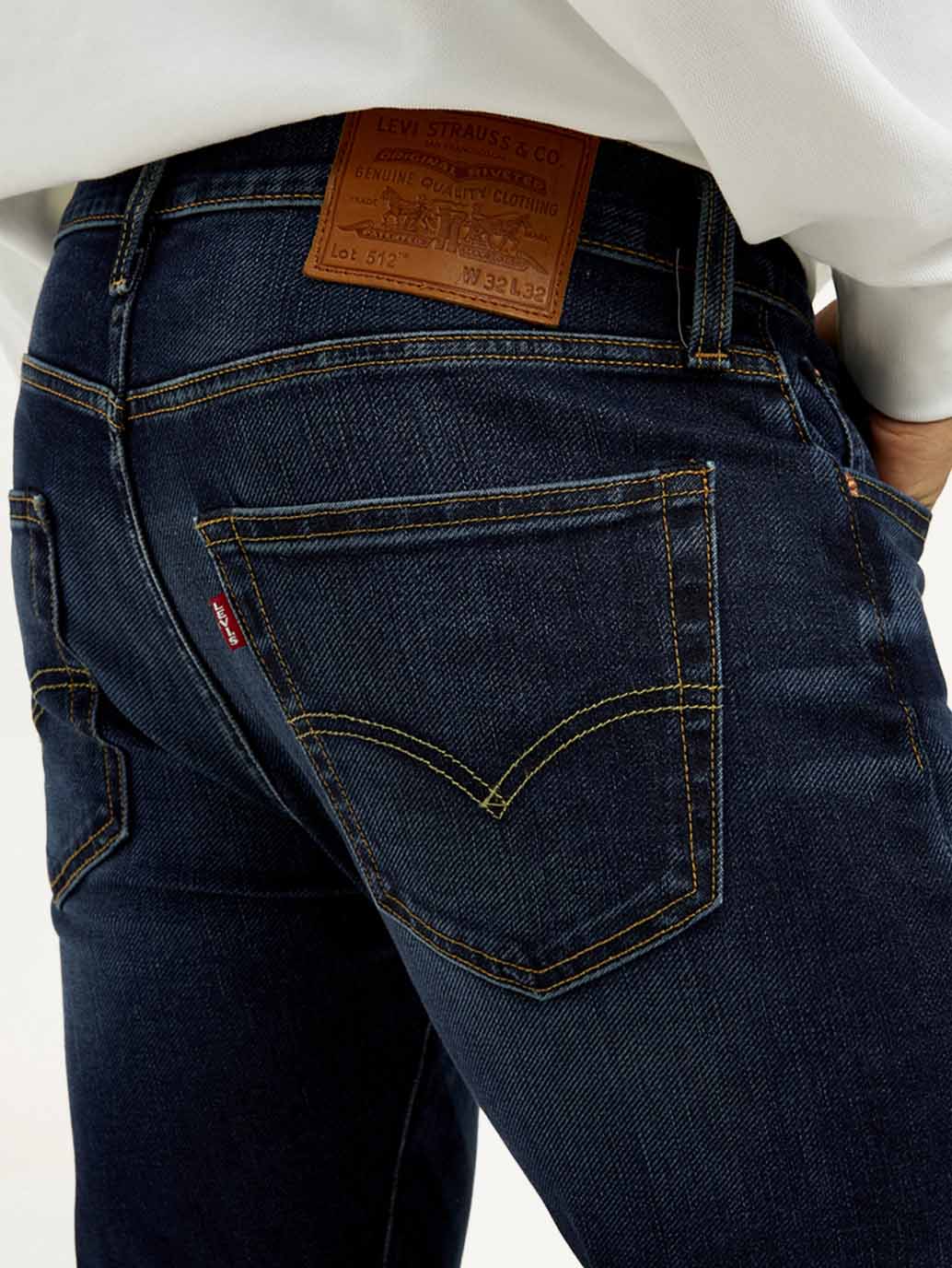 Men's 512 Blue Slim Tapered Fit Mid Rise Jeans
