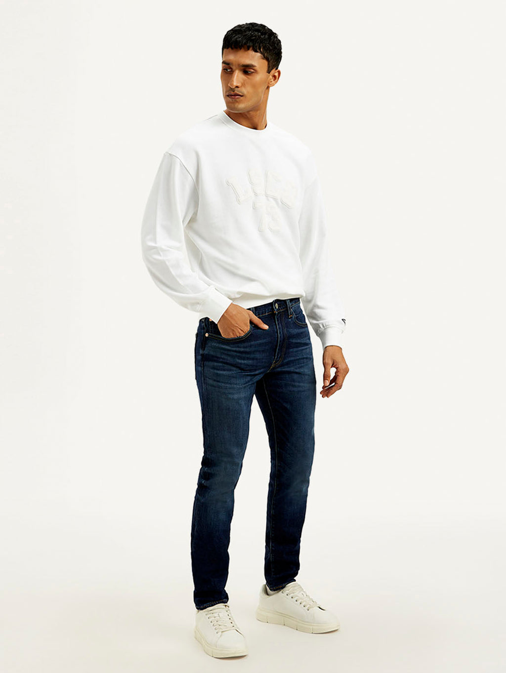 Men's 512 Blue Slim Tapered Fit Mid Rise Jeans