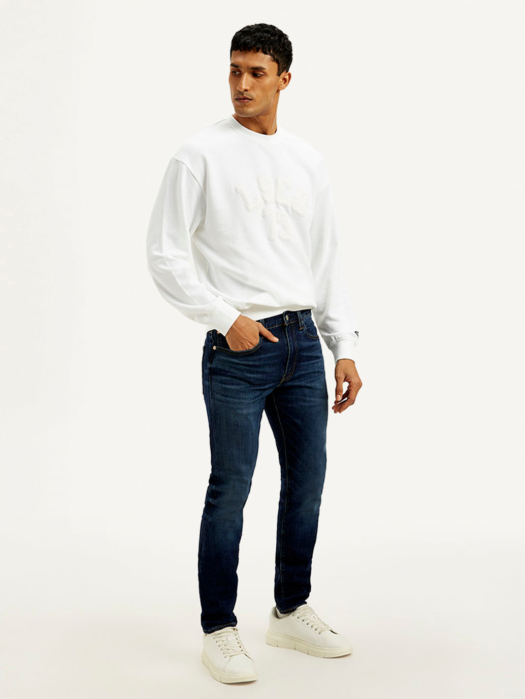 Men's 512 Blue Slim Tapered Fit Mid Rise Jeans