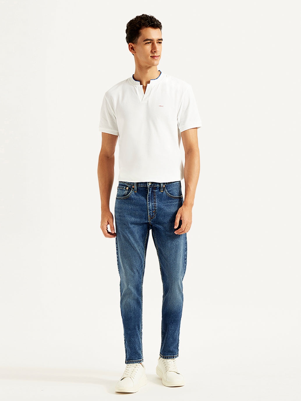 Men's 512 Blue Slim Tapered Fit Mid Rise Jeans