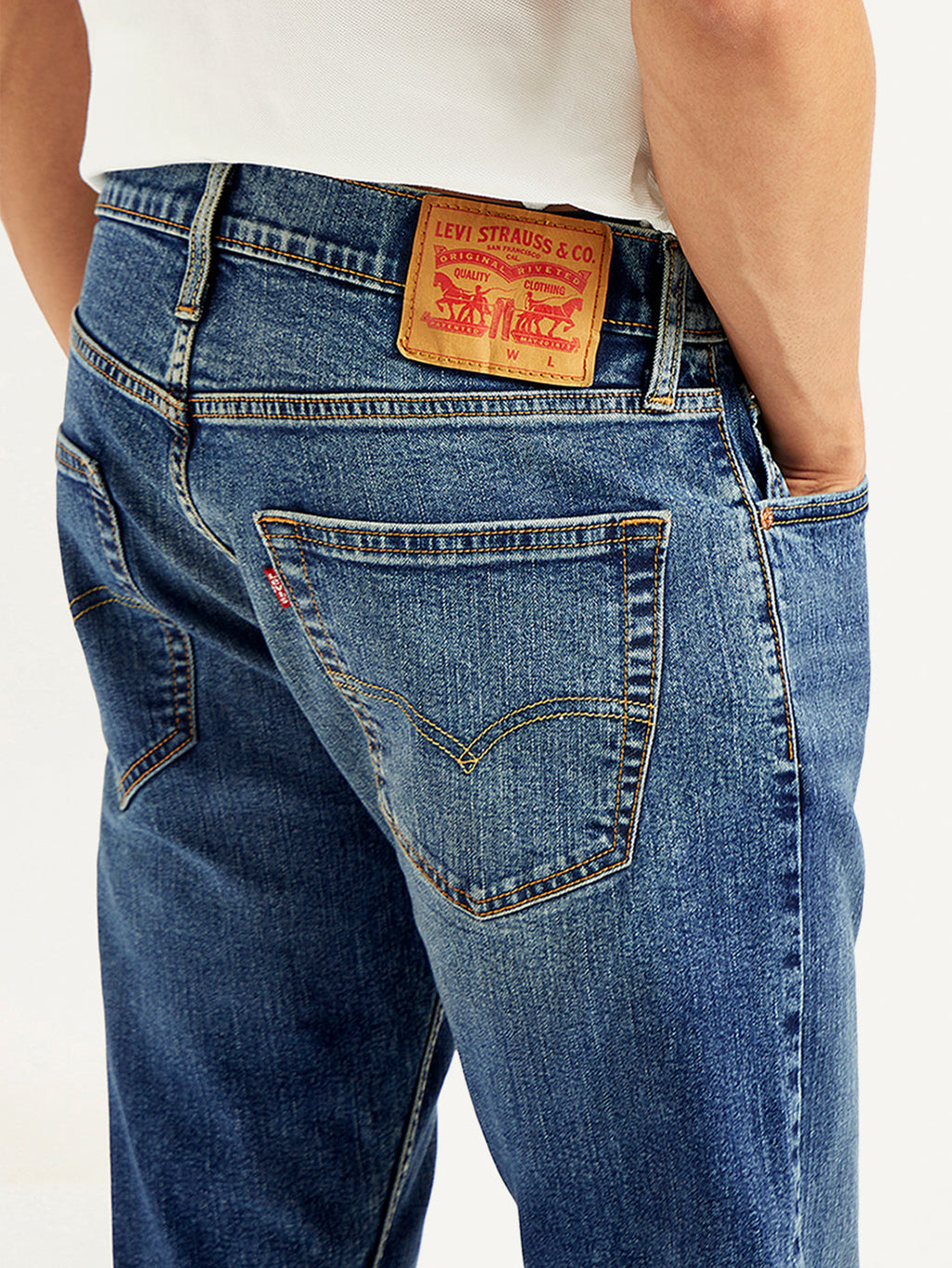Men's 512 Blue Slim Tapered Fit Mid Rise Jeans