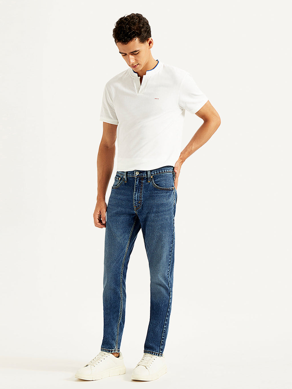 Men's 512 Blue Slim Tapered Fit Mid Rise Jeans