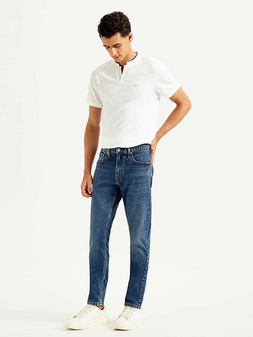 Men's 512 Blue Slim Tapered Fit Mid Rise Jeans