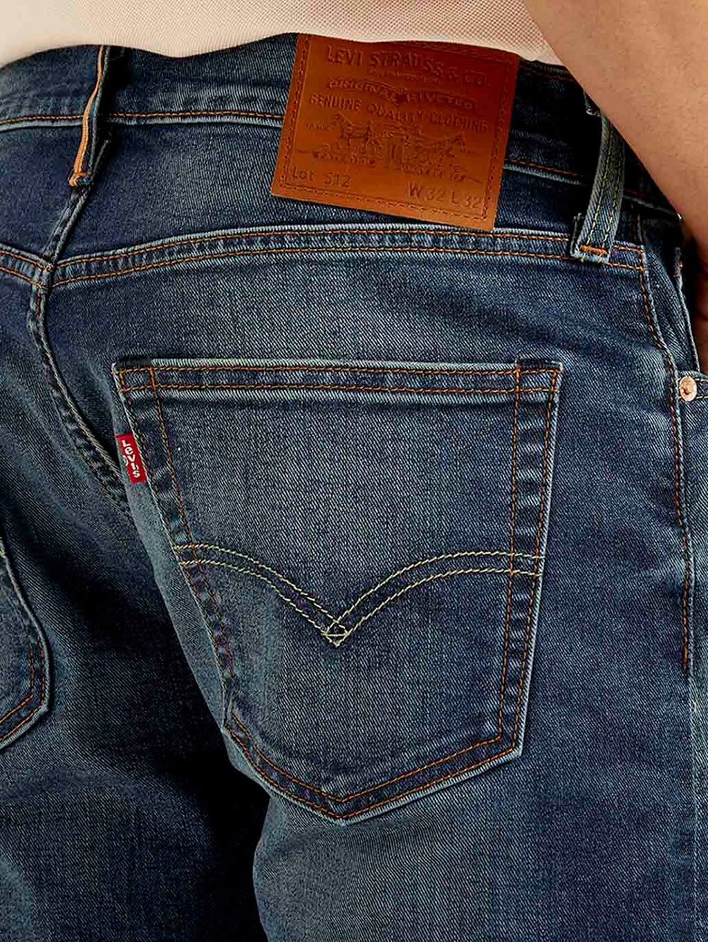 Men's 512 Blue Slim Tapered Fit Mid Rise Jeans