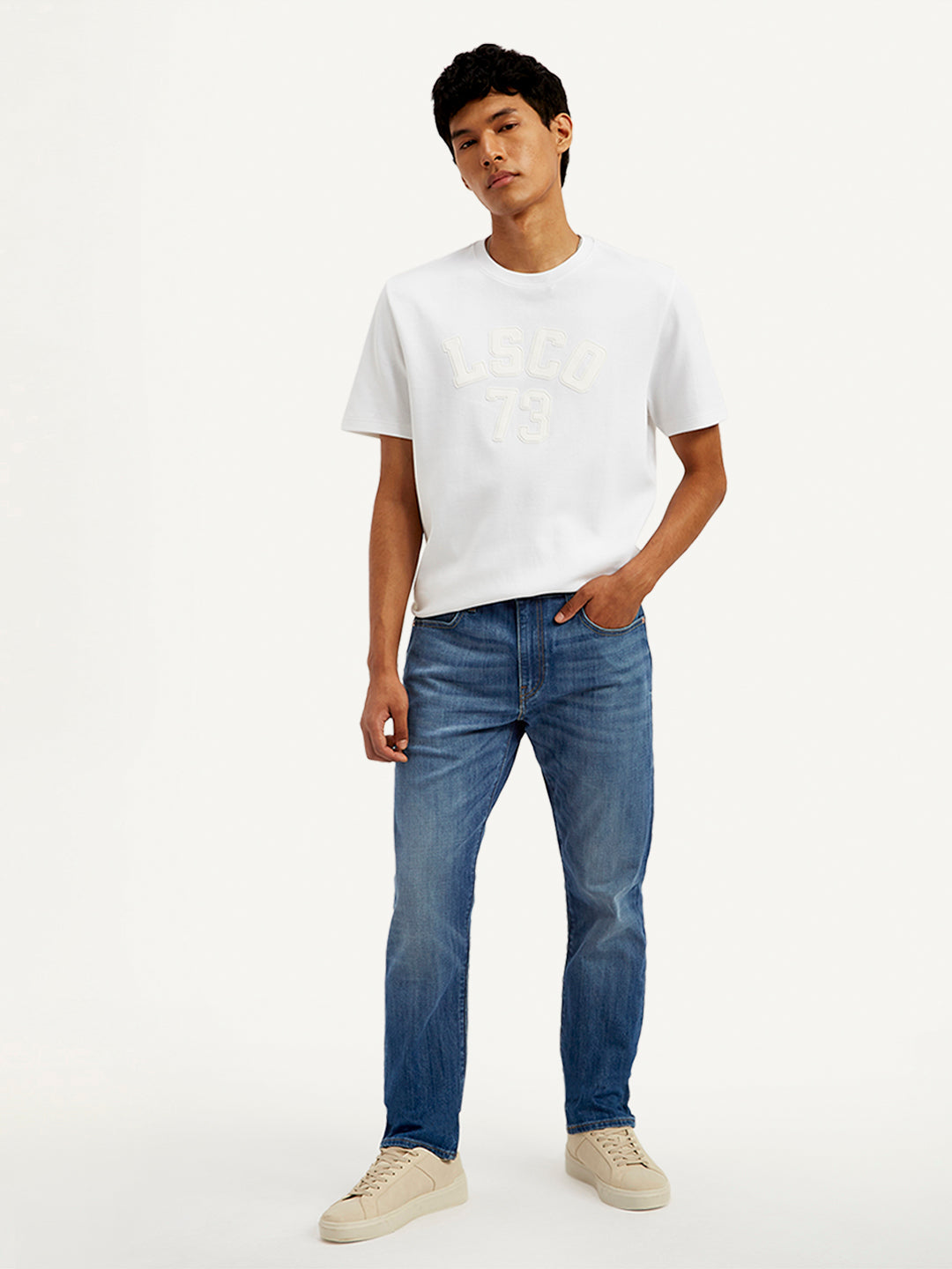 Men's 512 Blue Slim Tapered Fit Mid Rise Jeans