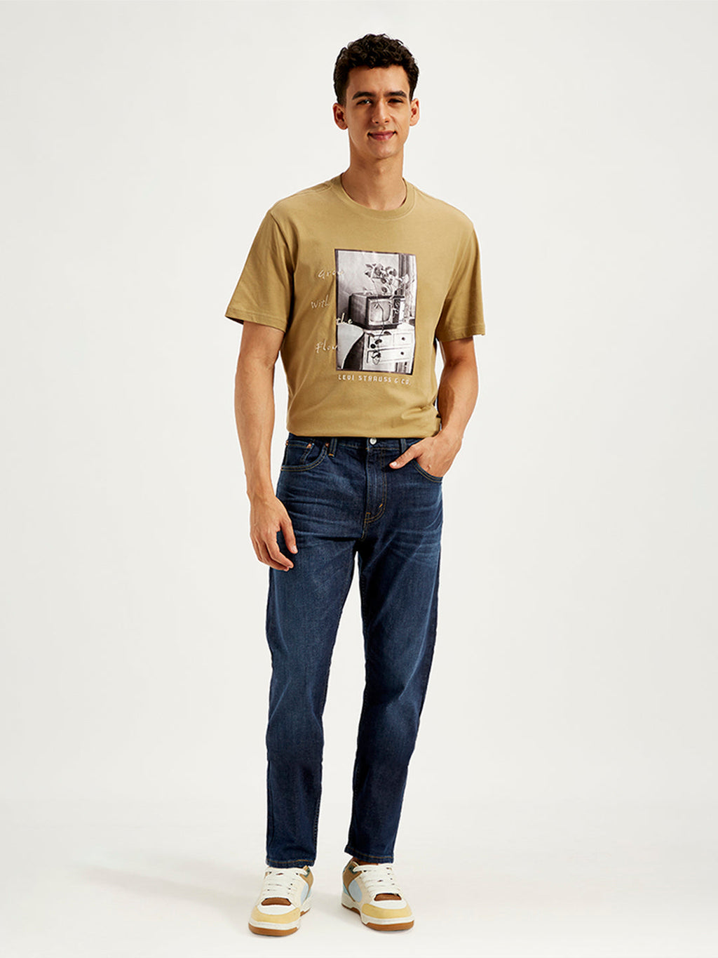 Men's 512 Blue Slim Tapered Fit Mid Rise Jeans