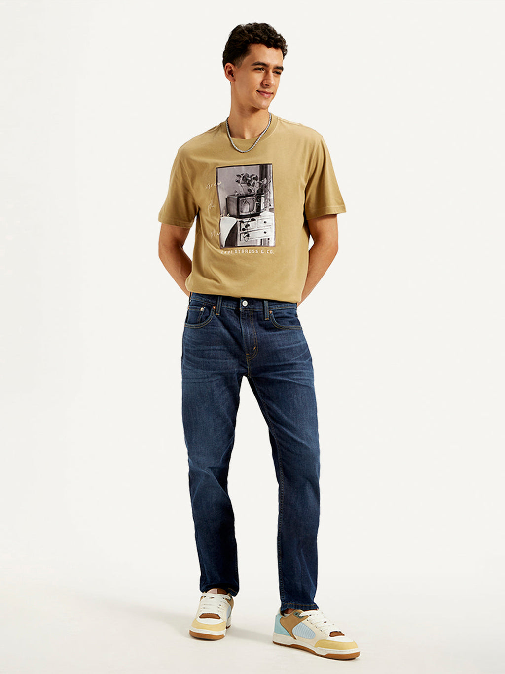 Men's 512 Blue Slim Tapered Fit Mid Rise Jeans