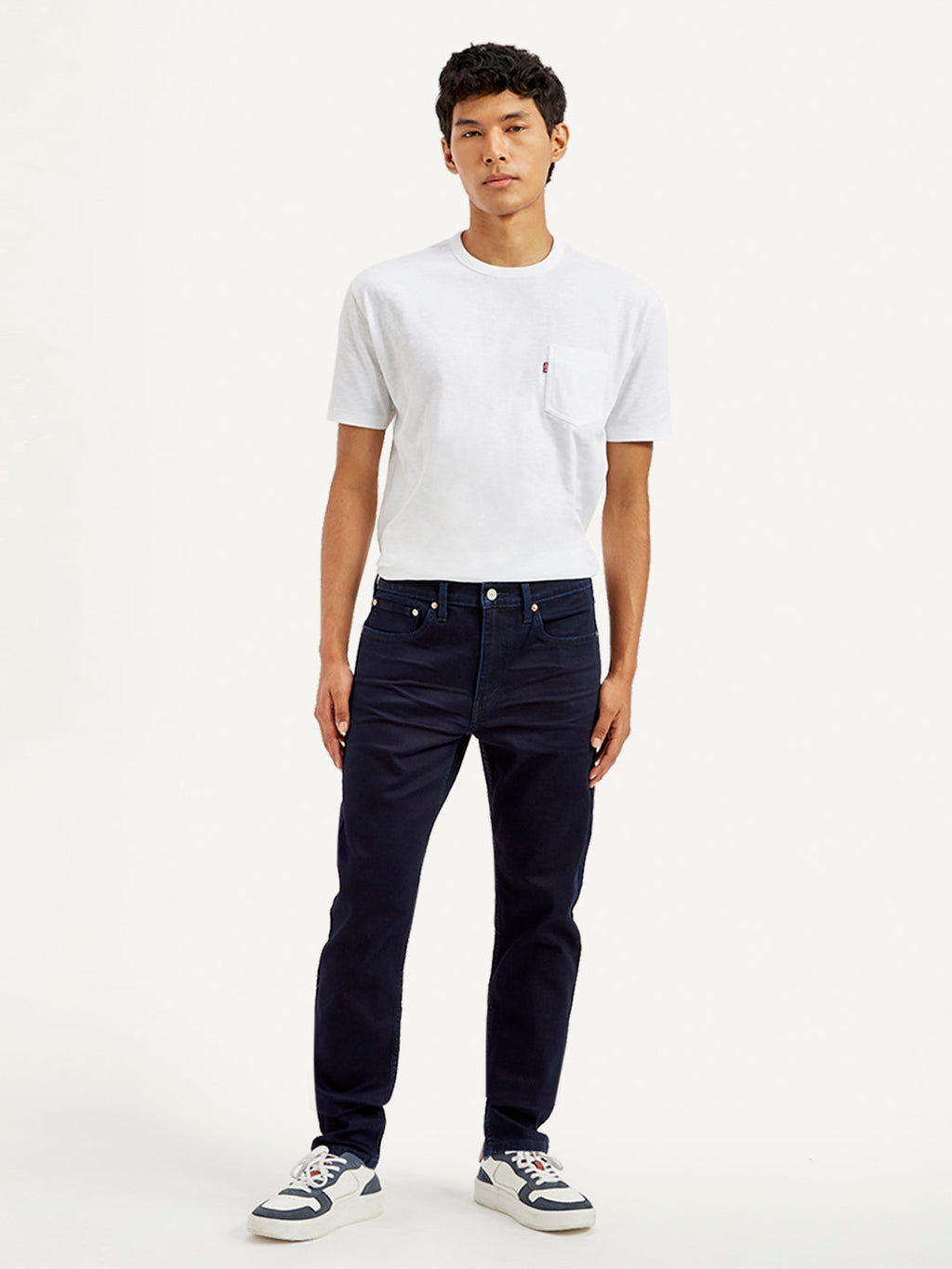 Men's 512 Navy Blue Slim Tapered Fit Mid Rise Jeans