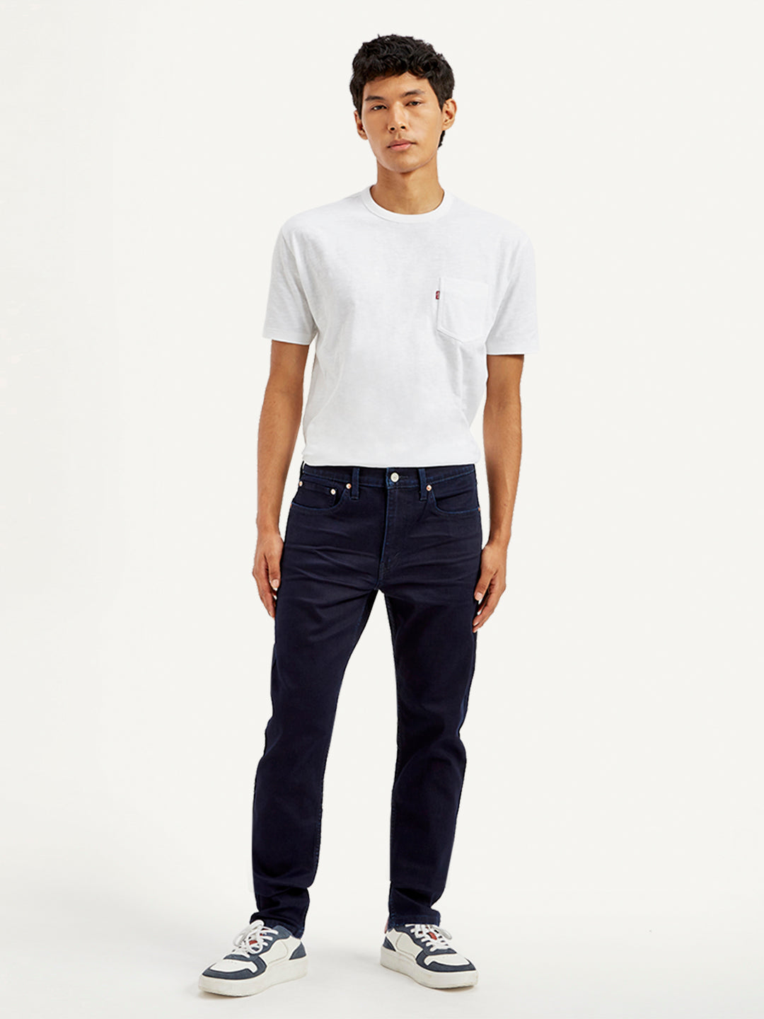 Men's 512 Navy Blue Slim Tapered Fit Mid Rise Jeans