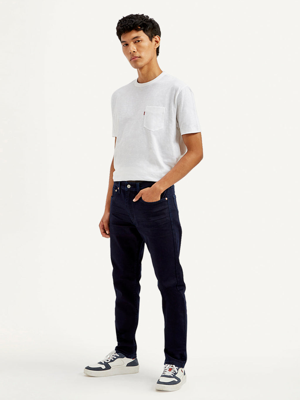 Men's 512 Navy Blue Slim Tapered Fit Mid Rise Jeans
