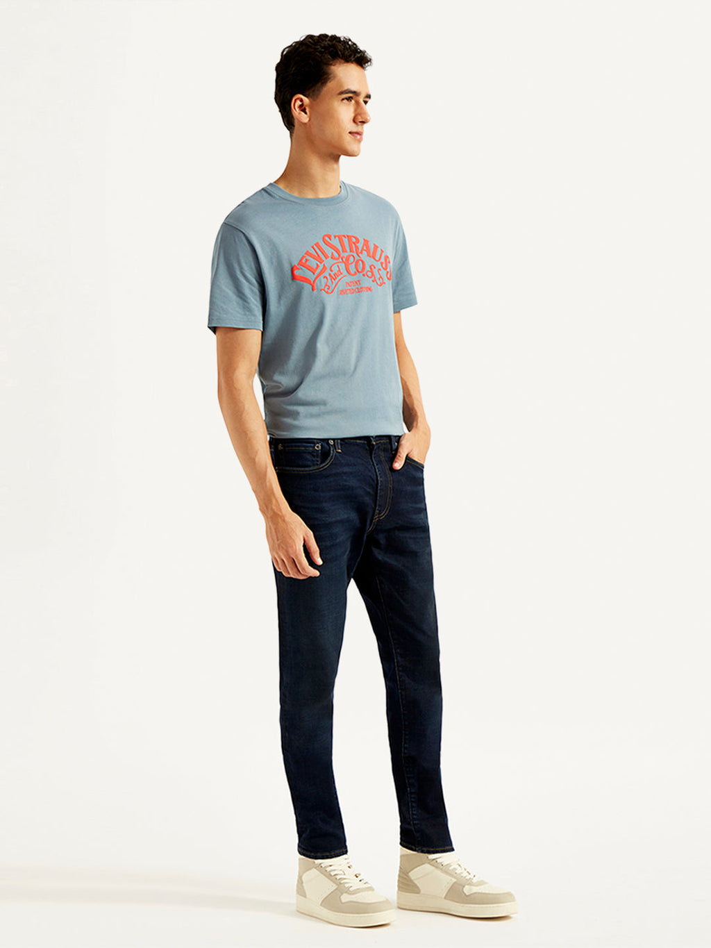 Men's 512 Blue Slim Tapered Fit Mid Rise Jeans