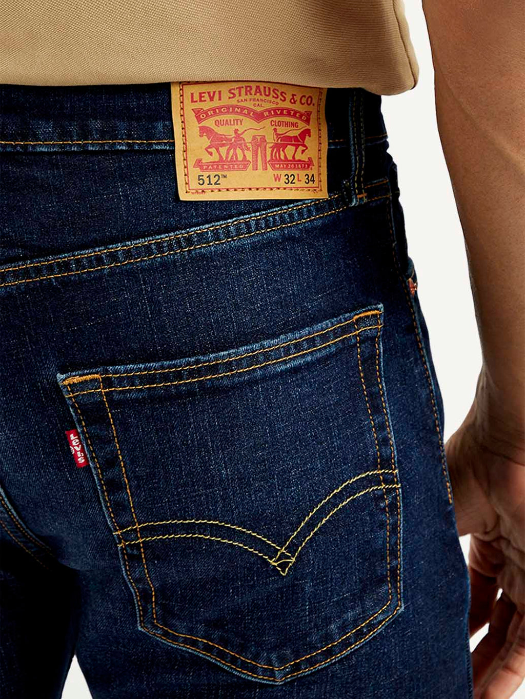 Men's 512 Navy Slim Tapered Fit Mid Rise Jeans