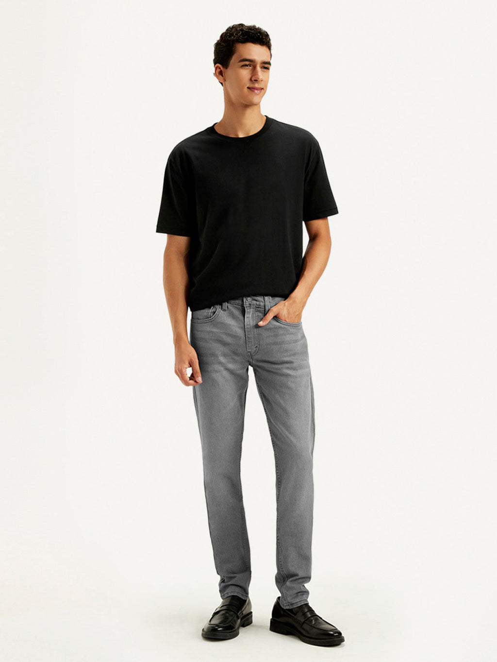 Men's 512 Grey Slim Tapered Fit Mid Rise Jeans