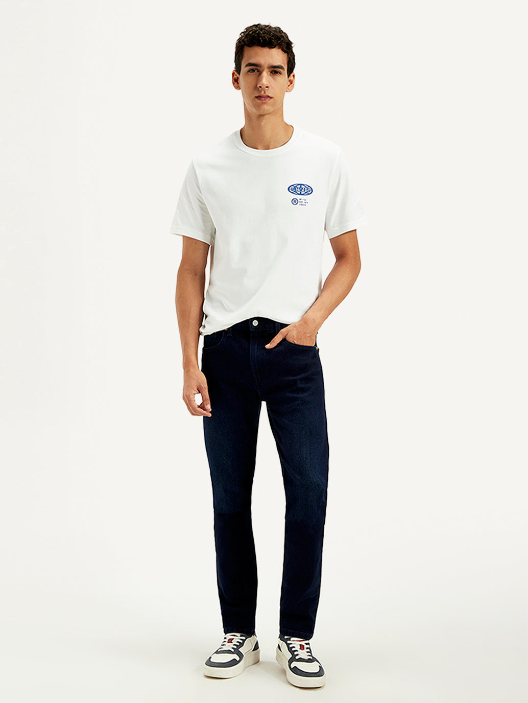 Men's 512 Dark Blue Slim Tapered Fit Mid Rise Jeans