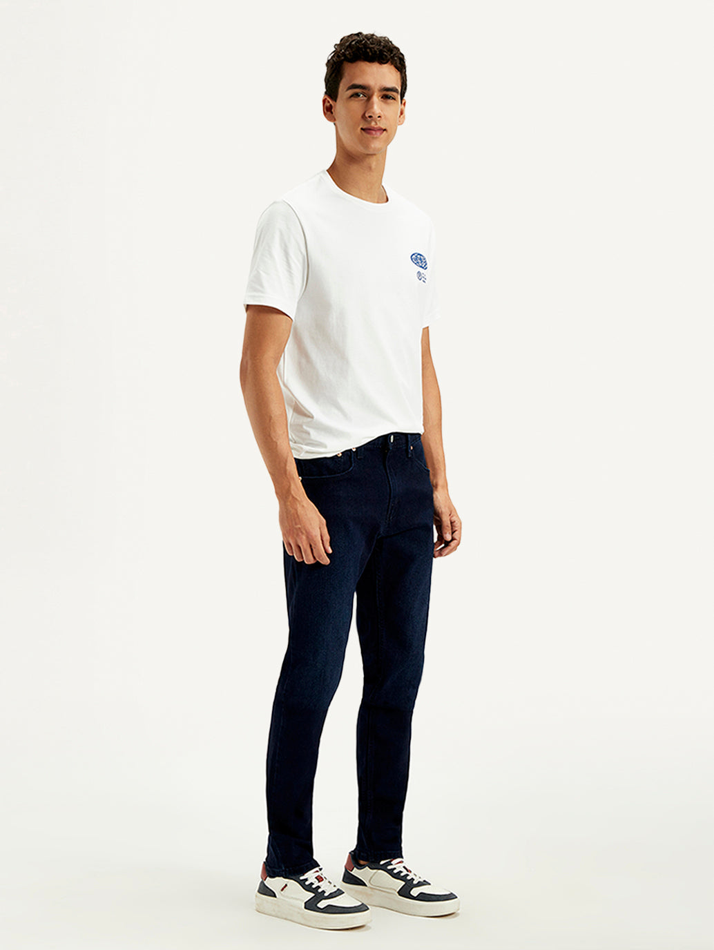 Men's 512 Dark Blue Slim Tapered Fit Mid Rise Jeans