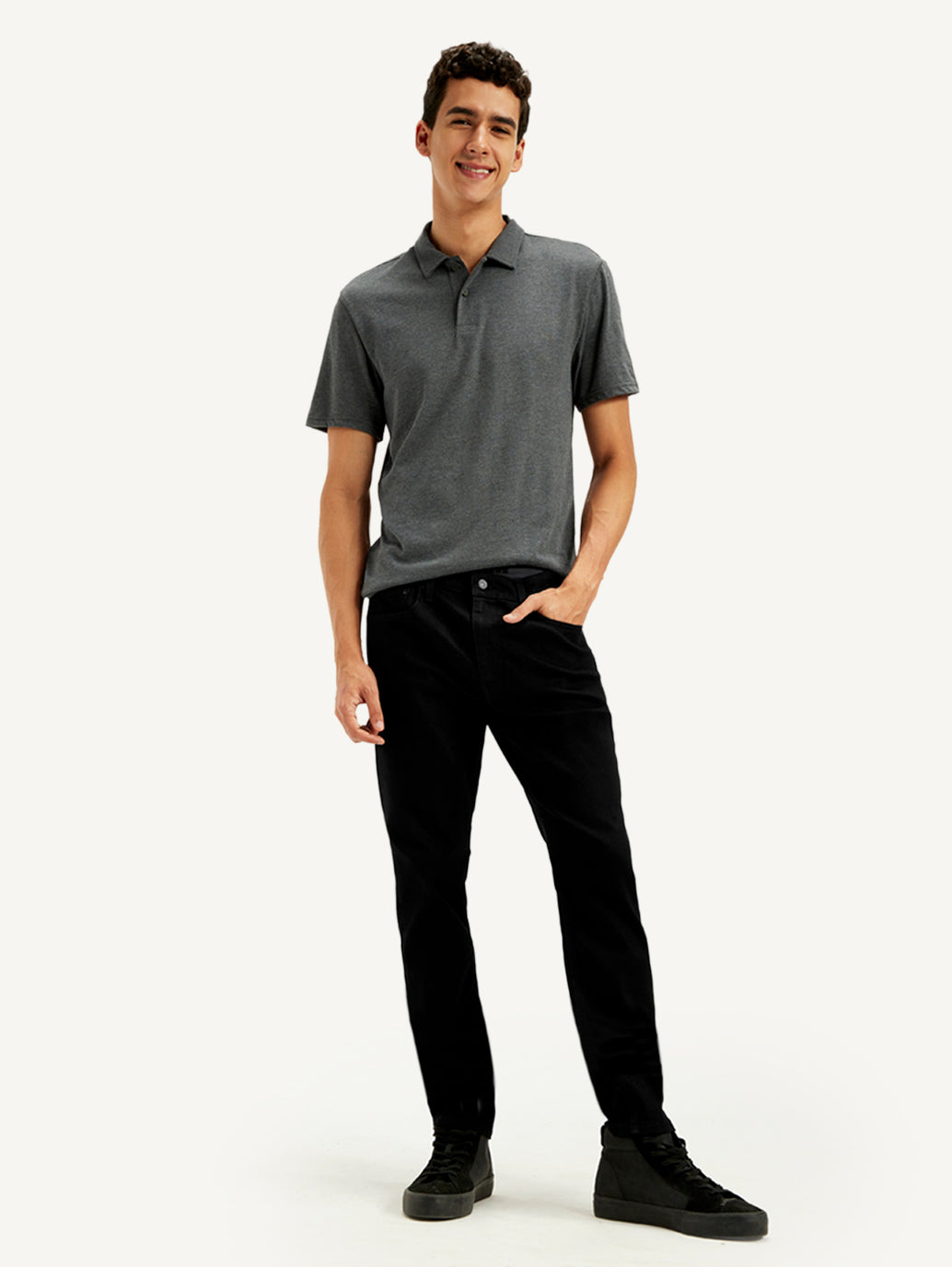 Men's 512 Black Slim Tapered Fit Mid Rise Jeans