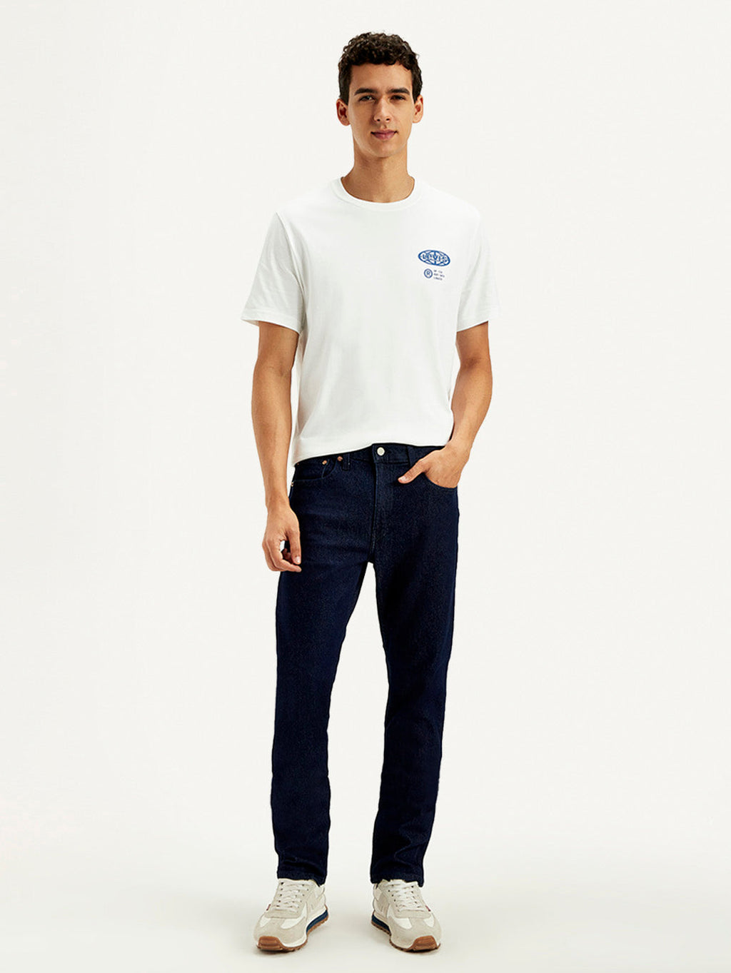 Men's 512 Dark Blue Slim Tapered Fit Mid Rise Jeans