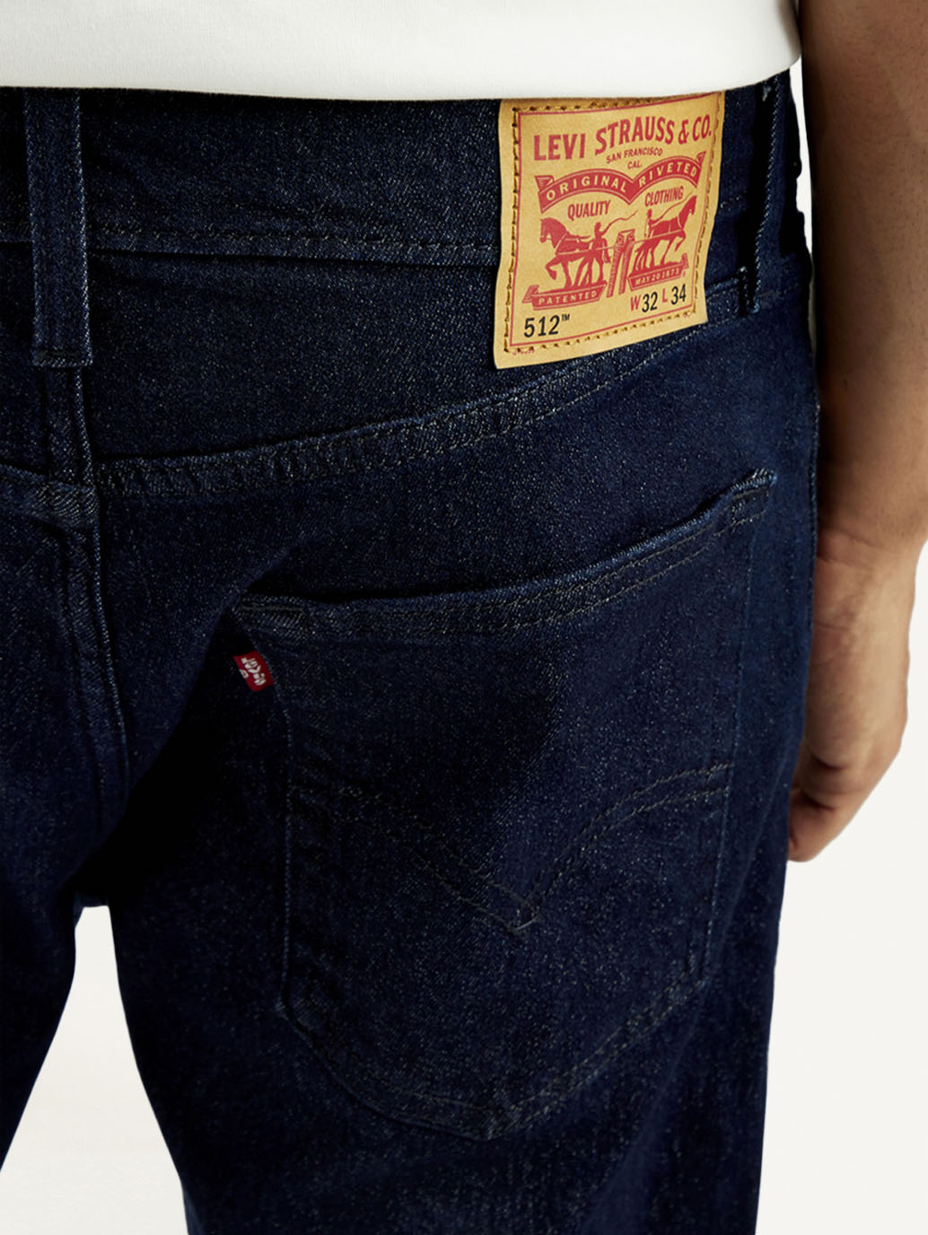Men's 512 Dark Blue Slim Tapered Fit Mid Rise Jeans