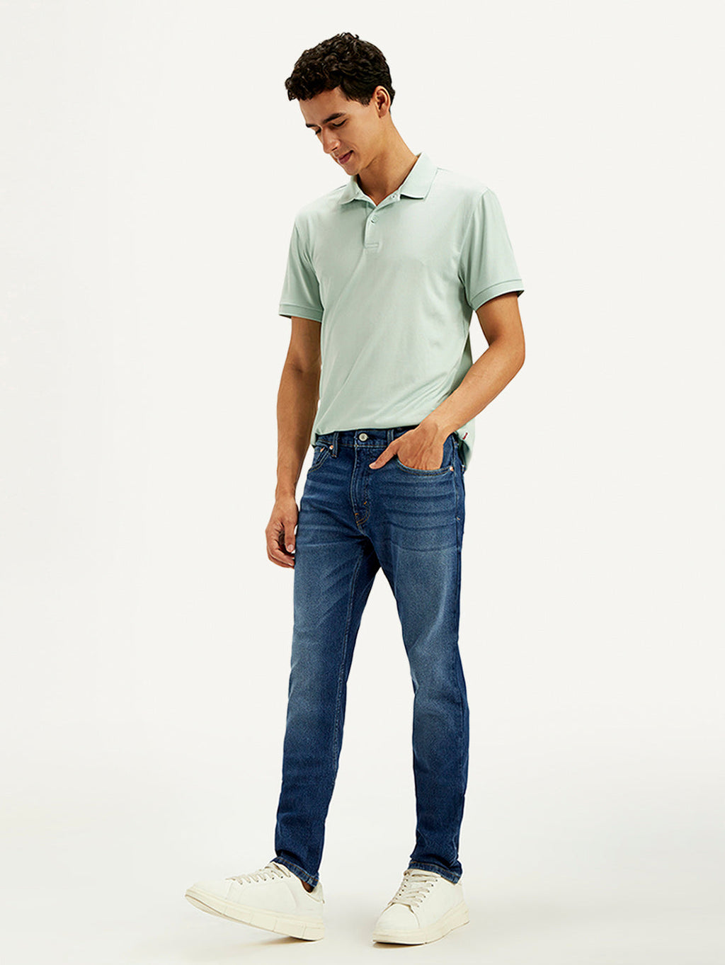Men's 512 Blue Slim Tapered Fit Mid Rise Jeans
