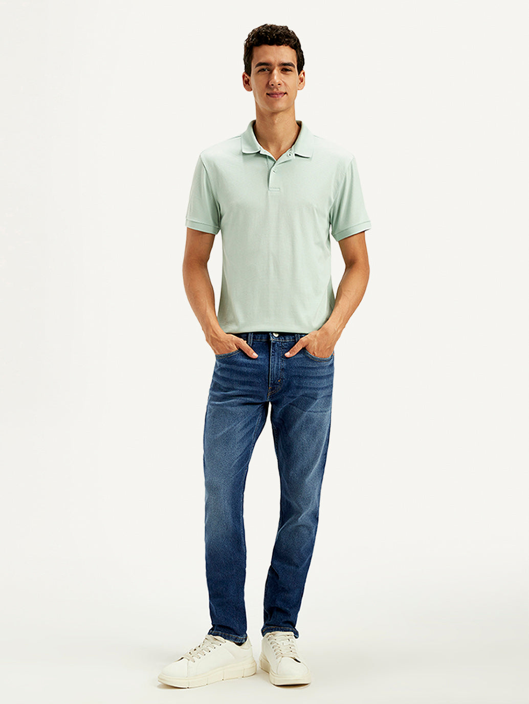 Men's 512 Blue Slim Tapered Fit Mid Rise Jeans