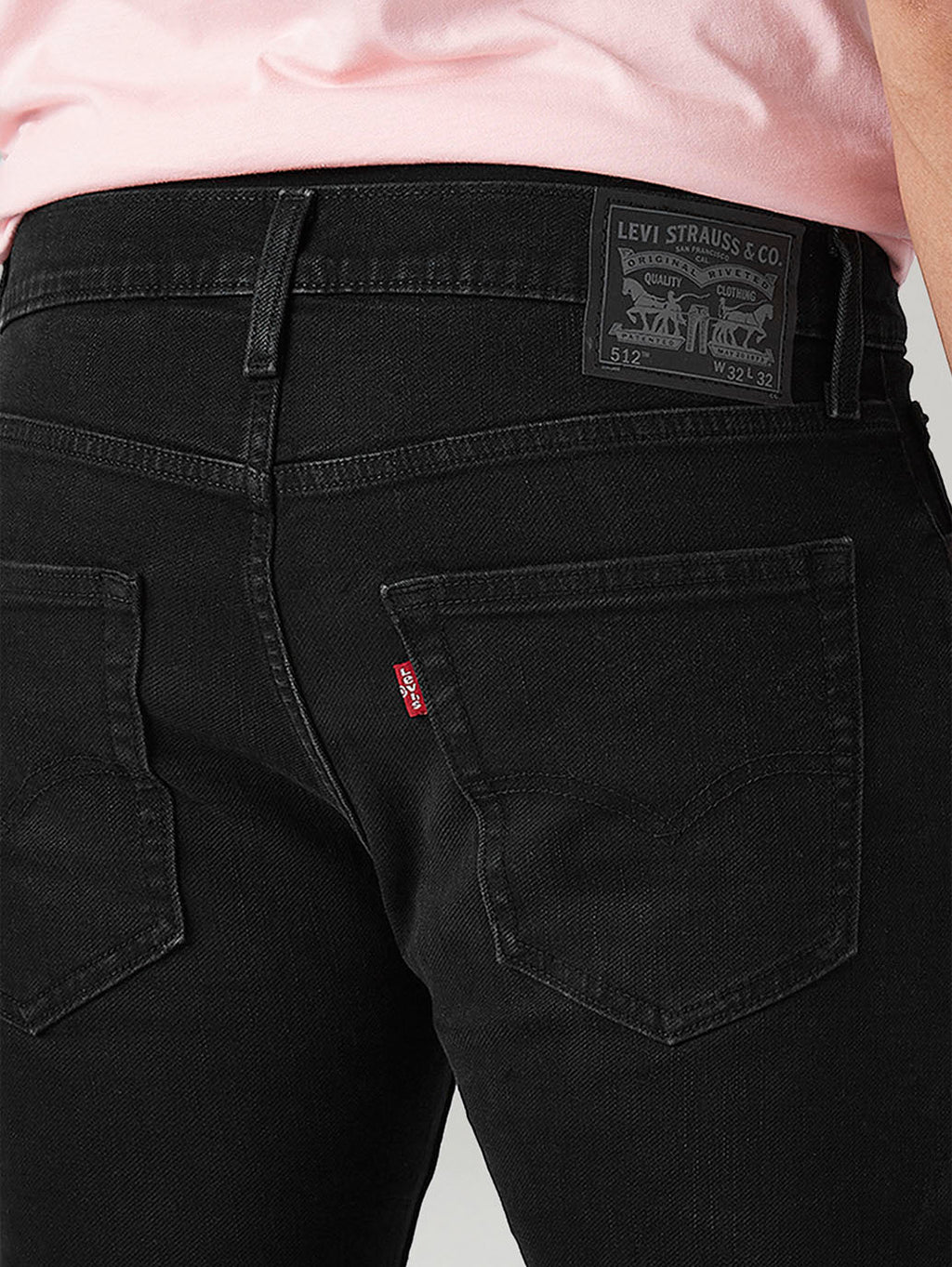 Men's 512 Black Slim Tapered Fit Mid Rise Jeans
