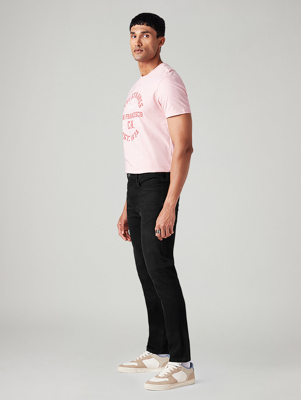 Men's 512 Black Slim Tapered Fit Mid Rise Jeans
