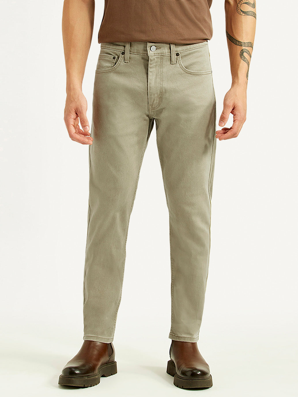 Men's 512 Light Grey Slim Tapered Fit Mid Rise Jeans