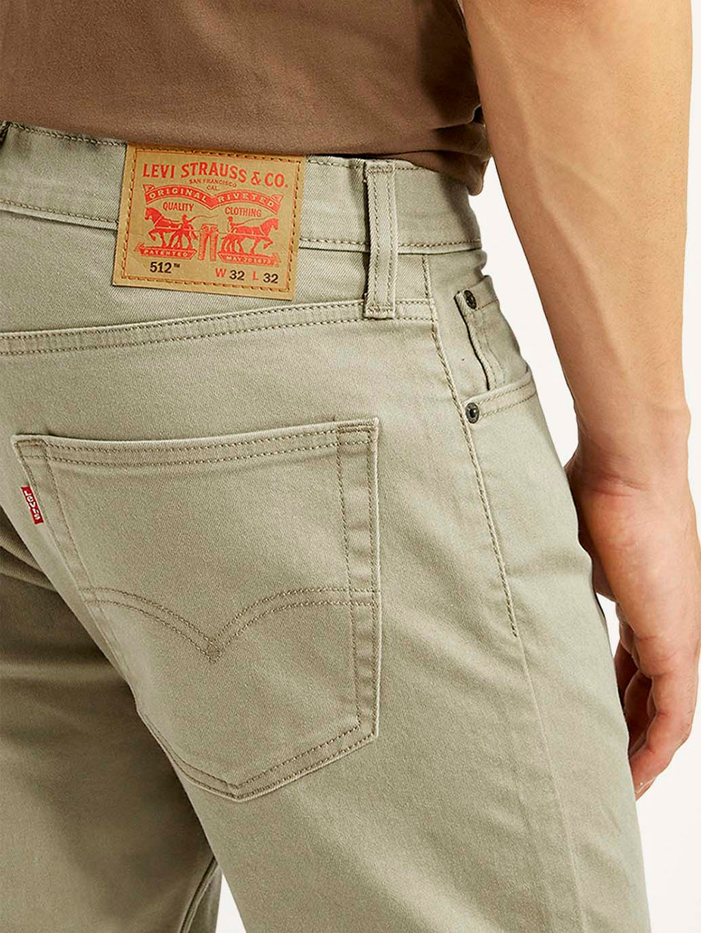 Men's 512 Light Grey Slim Tapered Fit Mid Rise Jeans