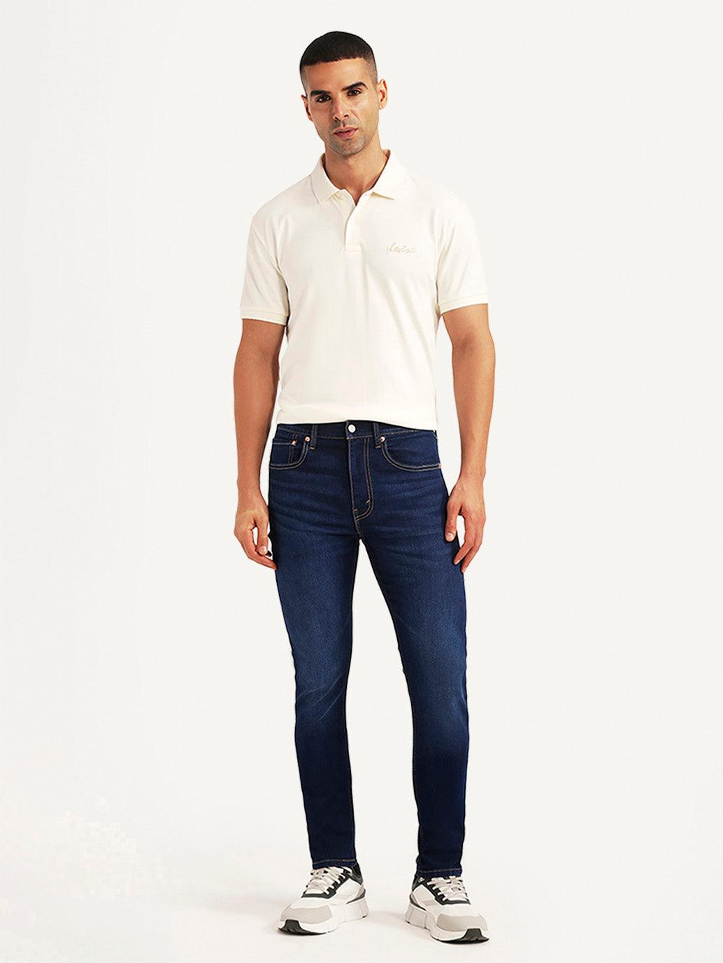 Men's 512 Dark Blue Slim Tapered Fit Mid Rise Jeans