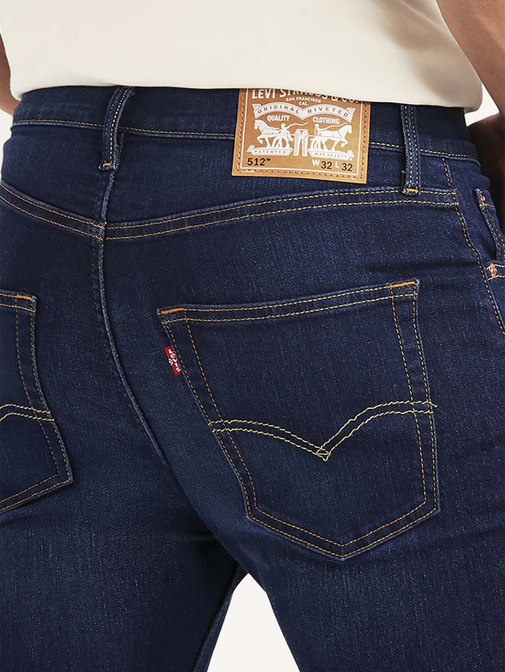 Men's 512 Dark Blue Slim Tapered Fit Mid Rise Jeans