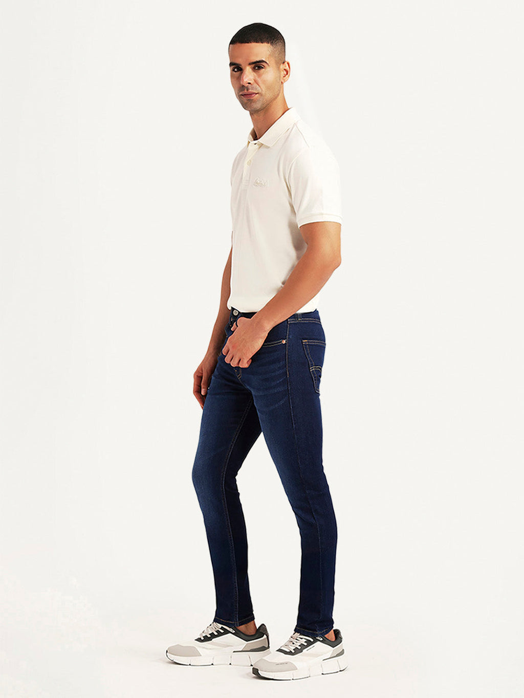 Men's 512 Dark Blue Slim Tapered Fit Mid Rise Jeans