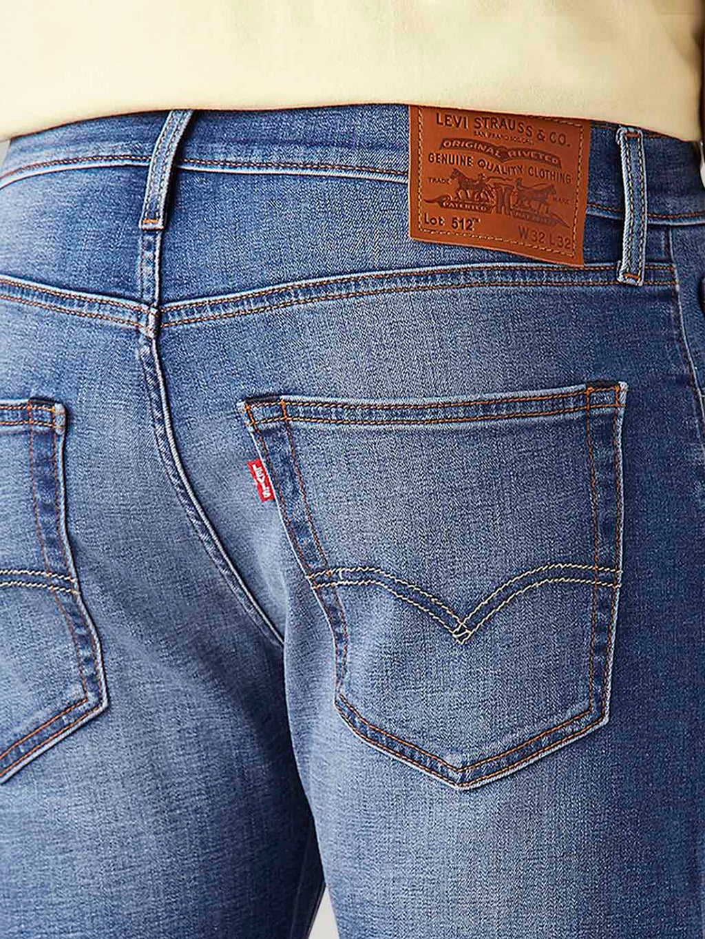 Men's 512 Blue Slim Tapered Fit Mid Rise Jeans