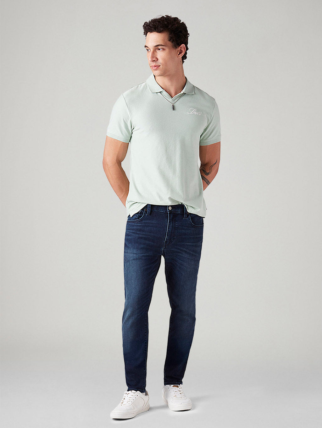 Men's 512 Dark Blue Slim Tapered Fit Mid Rise Jeans