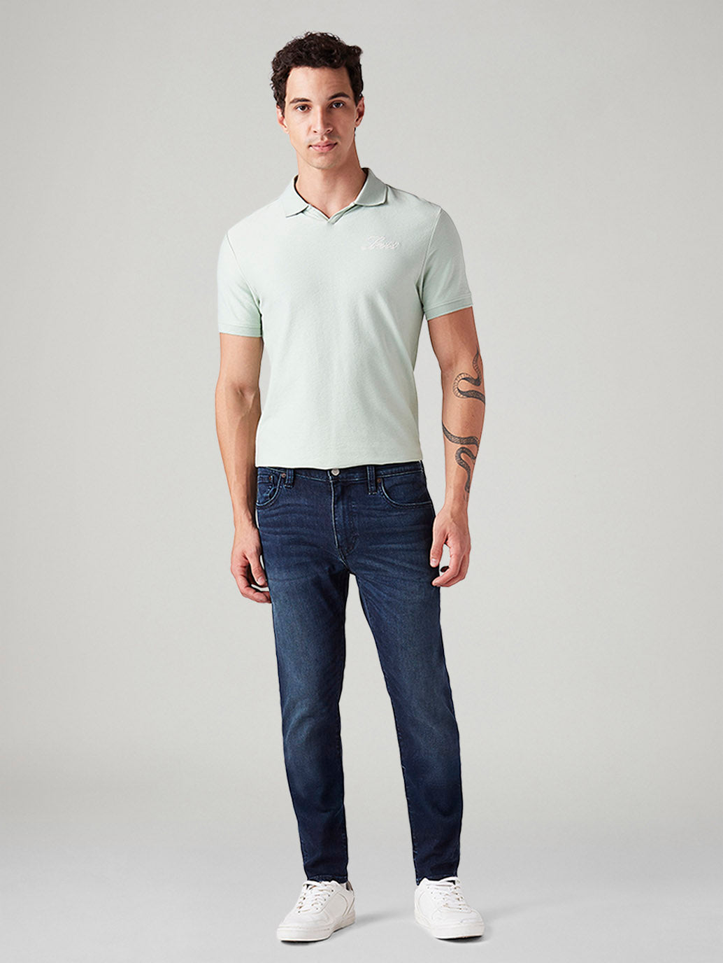 Men's 512 Dark Blue Slim Tapered Fit Mid Rise Jeans