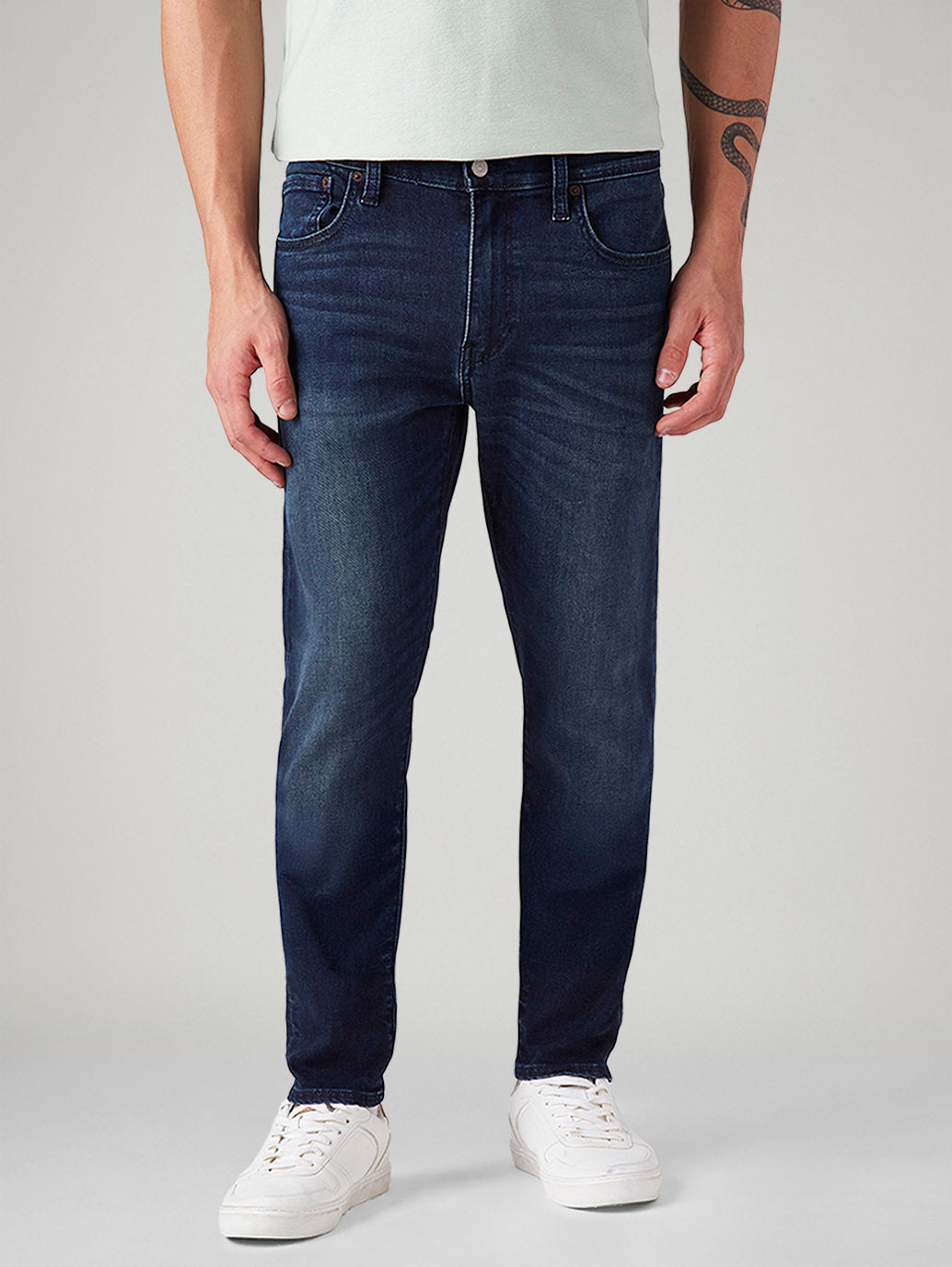 Men's 512 Dark Blue Slim Tapered Fit Mid Rise Jeans